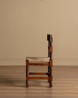 Set of 8 Spanish Pine and Rush Dining Chairs, Spain, Early 20th Century - Lone Fox