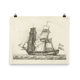 "Ship Sketch" Art Print - Lone Fox