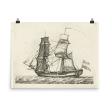 "Ship Sketch" Art Print - Lone Fox