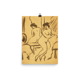 "Sitting female" Art Print - Lone Fox
