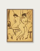 "Sitting female" Art Print - Lone Fox