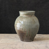 Soda Fired Celadon Vase 7-8" - Lone Fox