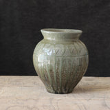 Soda Fired Celadon Vase 7-8" - Lone Fox