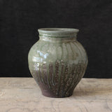 Soda Fired Celadon Vase 7-8" - Lone Fox