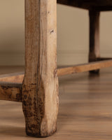 Solid Oak Farm Table with Chamfered Legs & Drawer, France, 19th Century - Lone Fox