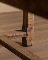 Solid Oak Farm Table with Chamfered Legs & Drawer, France, 19th Century - Lone Fox