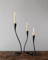 Steel Tulip Taper Candle Holders (Set of 3) - Lone Fox