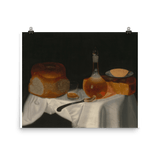 "Still Life of Bread, Butter and Cheese" Art Print - Lone Fox