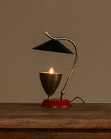 Stilnovo Style Brass & Enameled Table Lamp, Italy, 1950’s - Lone Fox