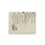 "Studies of various figures" Art Print - Lone Fox