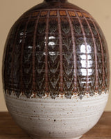 Studio Pottery Large Contrast Vase, Signed, United States, 1980s - Lone Fox