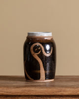 Studio Pottery Vase with Ghost Accents, Signed, United States, 1970s - Lone Fox