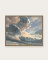 "Study of Clouds with a Sunset near Rome" Art Print - Lone Fox