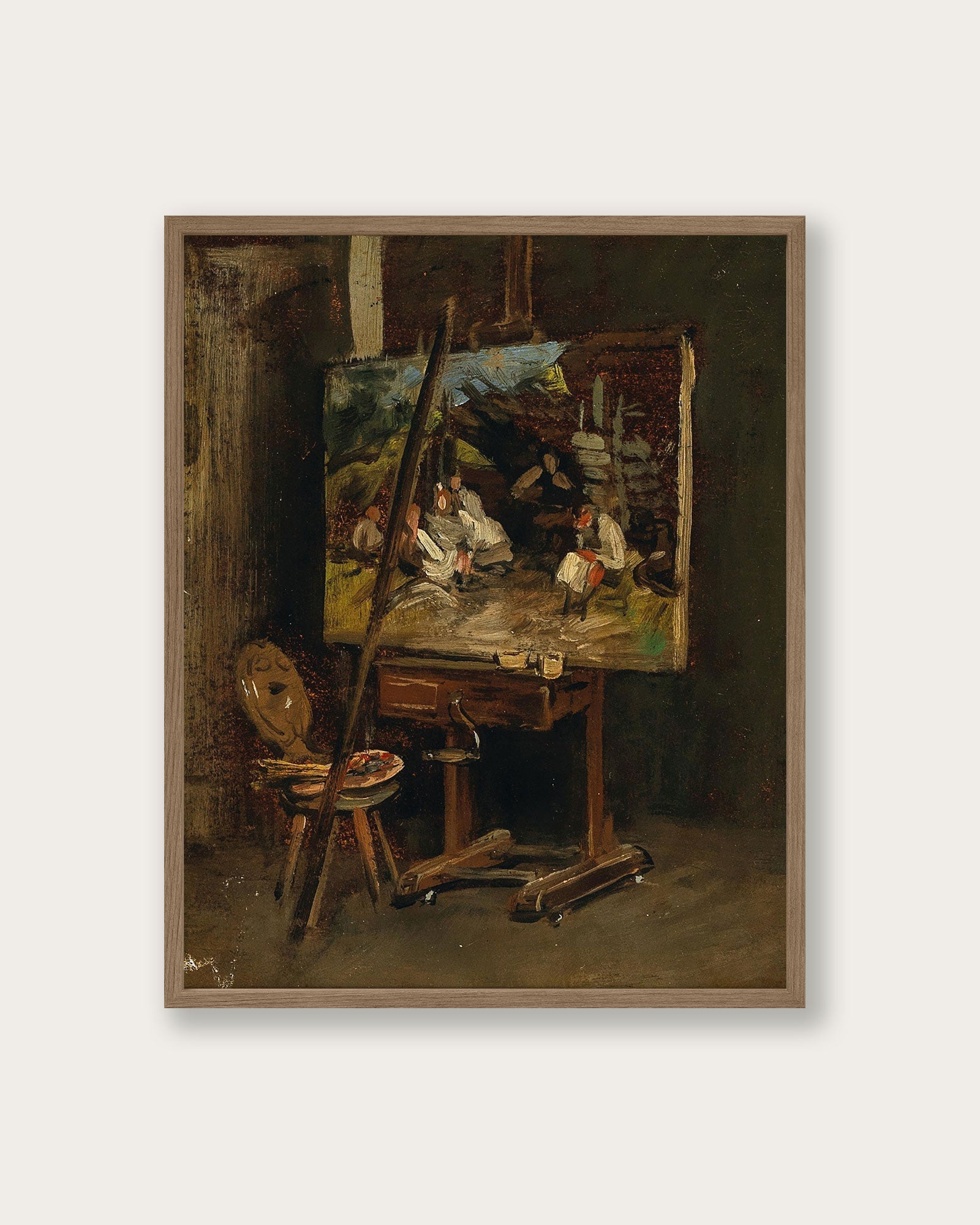 The Artist's Easel　芸術家のイーゼルRalph Gratton the-easel-of-the-artist-1887-