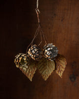 Tole Leaf & Flower Bunch Ornament - Lone Fox