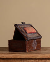 Wood Tramp Art Box w/ Cross Detail, United States, 1940's - Lone Fox