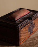 Wood Tramp Art Box w/ Cross Detail, United States, 1940's - Lone Fox