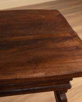 Wood Trestle Base Money Changer's Table, France, Early 20th Century - Lone Fox