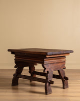 Wood Trestle Base Money Changer's Table, France, Early 20th Century - Lone Fox