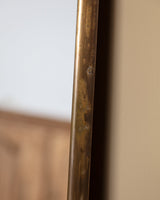 X-Large Tapered Brass Mirror 1, Italy, 1980s - Lone Fox