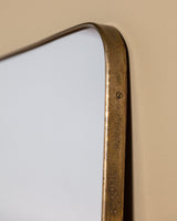 X-Large Tapered Brass Mirror 2, Italy, 1980s - Lone Fox