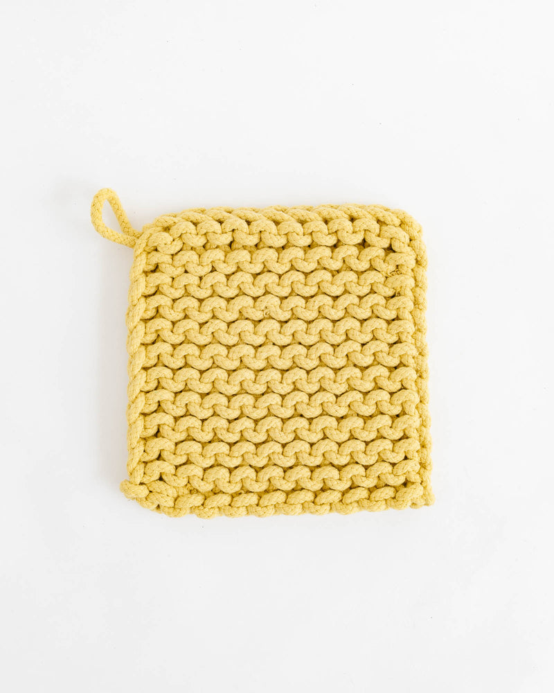Crocheted Pot Holder- Citronella