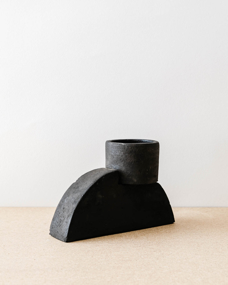 Terracotta Noir Candle Holder