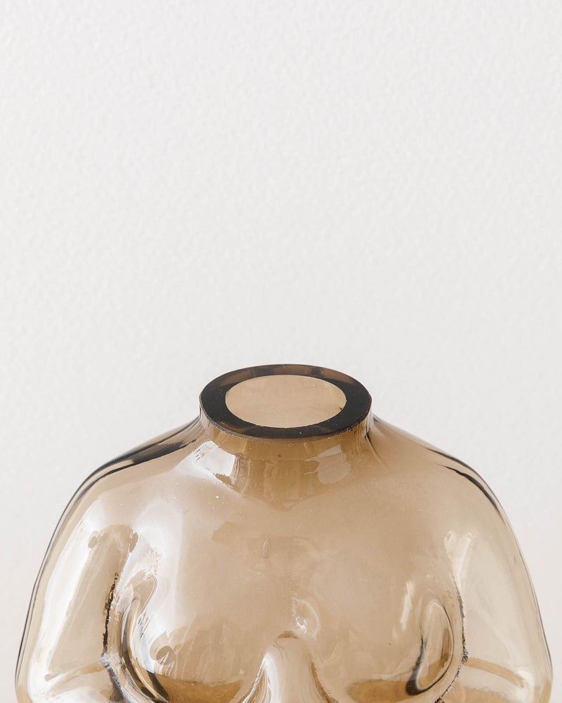 Smoky Glass Body Vase