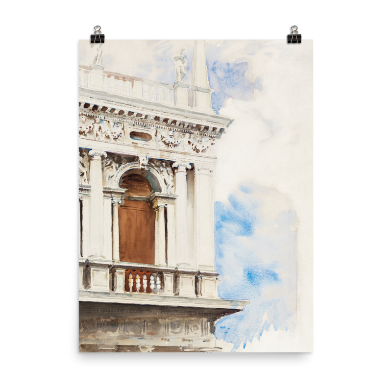 "A Corner of the Library in Venice" Art Print