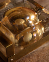 Vitrika Glass & Brass Sconces, Italy, 1960's (2 available)