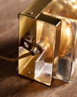 Vitrika Glass & Brass Sconces, Italy, 1960's (2 available)