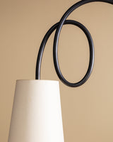 American Postmodern Iron & Wood Floor Lamp, 1980's