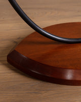 American Postmodern Iron & Wood Floor Lamp, 1980's