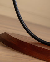 American Postmodern Iron & Wood Floor Lamp, 1980's