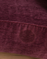 Swedish Channel Back Banana Sofa in Mulberry Mohair, 1950's