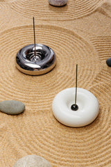 Chrome Incense Stone