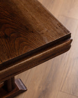 Art Deco Oak Dining Table / Desk Manner of Charles Dudouyt, France, 1940s