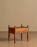 Pair of Henning Kjaernulf Oak Brutalist Nightstands, Denmark, 1960s