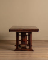 Art Deco Oak Dining Table / Desk Manner of Charles Dudouyt, France, 1940s