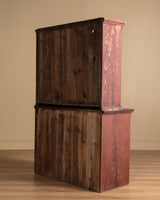 Red Painted Pine Cabinet / Buffet, Scandinavian, Early 19th Century