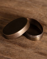 Antique Brass Oval Pill / Jewelry Box