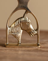 Solid Brass Horse Head and Stirrup Bottle Opener