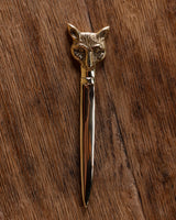 Solid Brass Fox Head Letter Opener