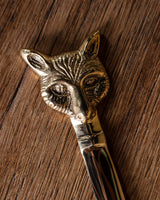 Solid Brass Fox Head Letter Opener