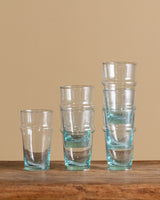 Set of 6 Hand Blown Moroccan Beldi Glassware - Clear