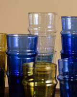 Set of 6 Hand Blown Moroccan Beldi Glassware - Clear