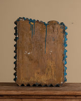 Cobalt Painted Tramp Art Wall Cabinet, American, 1900's