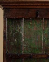 Oak Welsh Dresser w/ Plate Rack & Green Painted Backboard, England, 18th Century