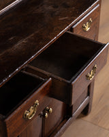 Oak Welsh Dresser w/ Plate Rack & Green Painted Backboard, England, 18th Century