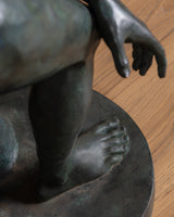 54" Cast Bronze Discus Thrower Sculpture, Europe, Early 20th Century
